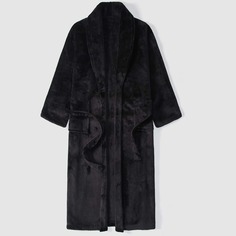 Мужской фланелевый халат с поясом Shein