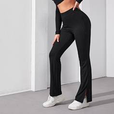 Трикотажные брюки с эластичной талией Shein