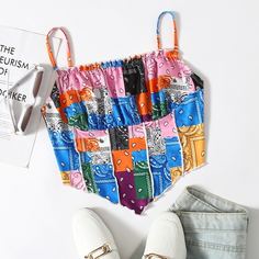 Топ со сборками на груди и асимметричным подолом с отстрочкой Shein