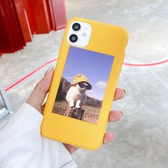 Чехол для iPhone с узором кошки Shein