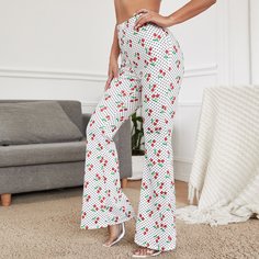 В горошёк Элегантный Брюки Shein
