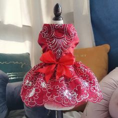 Платье для домашних животных с бантом Shein