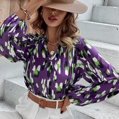 Блузка с принтом и рукавом реглан Shein