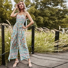 с поясом Со цветочками Бохо Комбинезоны Shein