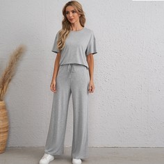 Однотонная футболка и брюки Shein