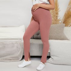 Вязаные брюки в рубчик для беременных Shein