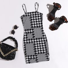 Облегающее платье с узором "хаундстут Shein