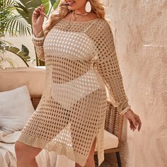 Трикотажная накидка размера плюс Shein