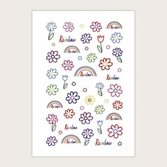 Наклейка для ногтей с узором цветов 1 лист Shein