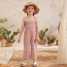 узел Со цветочками Бохо Комбинезоны для девочек Shein