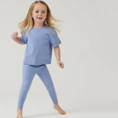 Однотонные леггинсы и футболка для девочек Shein