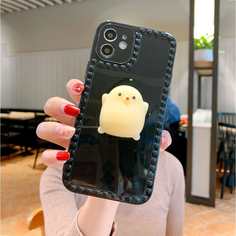 Прозрачный чехол для телефона с курицей 3D Shein