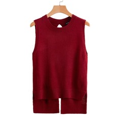 Асимметричный трикотажный жилет с узлом Shein