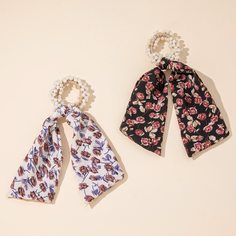 2шт резинка для волос с цветочным принтом Shein