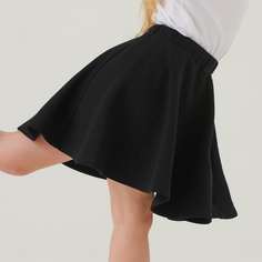 Однотонная юбка с элестичной талией для девочек Shein