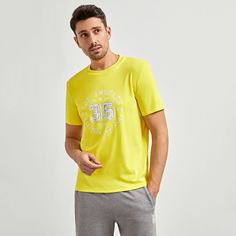 Мужская футболка с текстовым принтом Shein