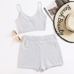 Вязаная майка и шорты Shein