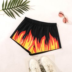 Огонь Повседневный Шорты Shein