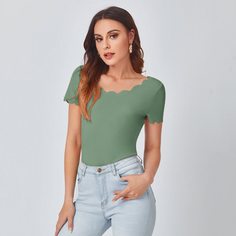 Однотонная футболка Shein