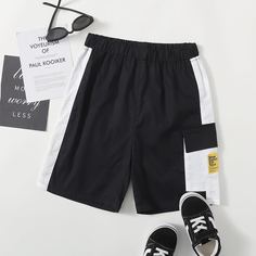 Двухцветные шорты для мальчиков Shein