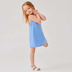 Однотонное платье на бретелях для девочек Shein