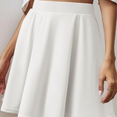 Однотонная короткая юбка Shein