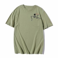 Мужская футболка с короткими рукавами и принтом черепа Shein