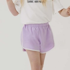 Шорты с контрастной отделкой для девочек Shein