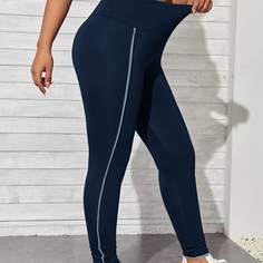 Спортивные леггинсы Plus Contrast Binding Shein