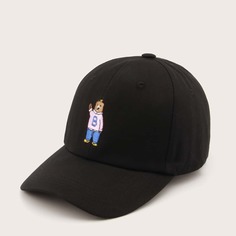 Мужская бейсболка с вышивкой медведя Shein