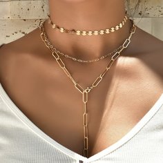 Ожерелье на цепочке 3шт Shein