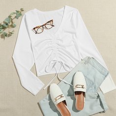 Короткий топ на кулиске Shein