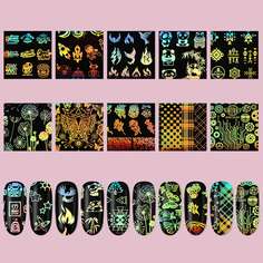 Наклейка для ногтей с рисунком бабочки 10 листов Shein