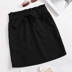 Юбка с карманом и поясом Shein