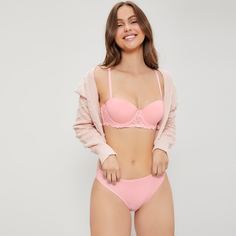 Кружевной бюстгальтер на косточках со вставками Shein