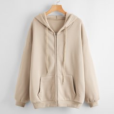 Свитшот на кулиске с капюшоном Shein