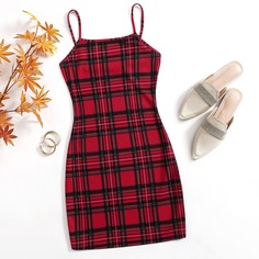 Клетка Повседневный Платье Shein