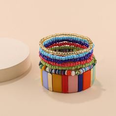 7шт браслет из бусин Shein