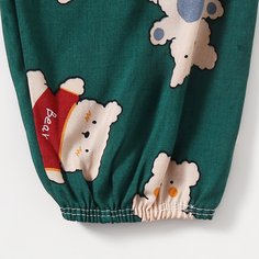 Мультяшный принт Повседневный Брюки для маленьких девочек Shein