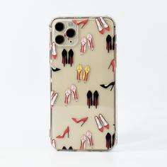 Прозрачный чехол для iPhone с узором " туфли на каблуке Shein