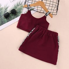 Майка и юбка для девочек Shein