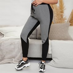 Контрастные джоггеры для беременных Shein