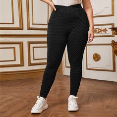 Текстурированные трикотажные леггинсы размера плюс Shein
