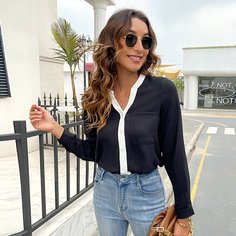 Топ с пуговицами и карманом Shein