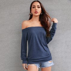 Ровный цвет Повседневный Свитшоты Shein
