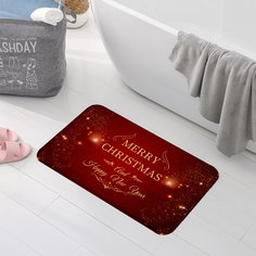 Рождественский напольный коврик с текстовым принтом Shein