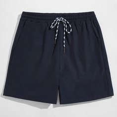 Карман Одноцветный Повседневный Мужские шорты Shein