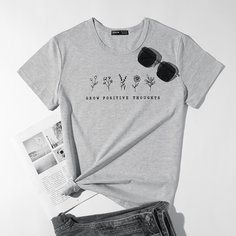 Цветочный Повседневный Футболки Shein