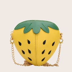 Сумка через плечо на цепочке в форме клубники для девочек Shein