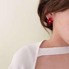 Серьги в форме цветка Shein